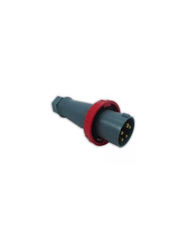 FICHA IND.STECK MACHO 63A IP67 3P+N+T ROJO 380V