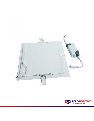 PANEL DE EMBUTIR LED CUADRADO BLANCO 12W CALIDO...