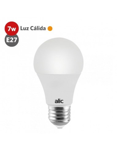 LAMPARA LED 7W LUZ CALIDA E27 A60 ECOLED - ALIC
