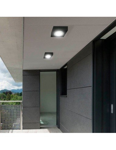 PLAFON LAGUNA 1 LUZ AR111 NEGRO