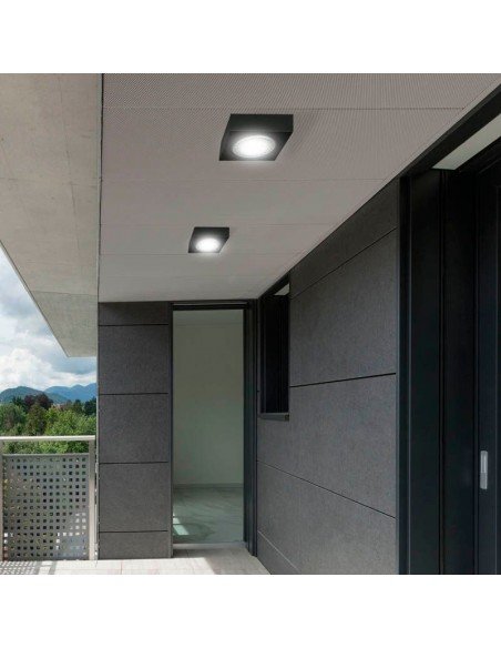 PLAFON LAGUNA 1 LUZ AR111 NEGRO