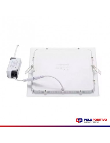 PANEL DE EMBUTIR LED CUADRADO BLANCO 24W FRIO...