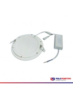 PANEL DE EMBUTIR LED REDONDO BLANCO 6W FRIO 6000K 12CM 2