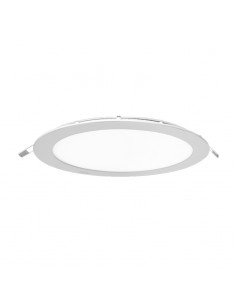 PANEL DE EMBUTIR LED REDONDO BLANCO 18W FRIO 6000K 22CM
