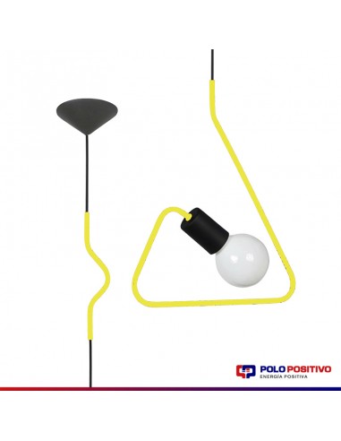 COLGANTE DOBLADO TRIANGULO AMARILLO E27