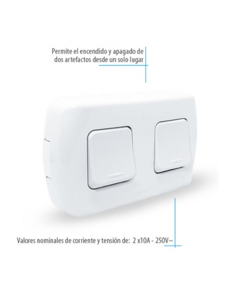 LLAVE EXTERIOR TEKNA 2 PUNTOS - KALOP