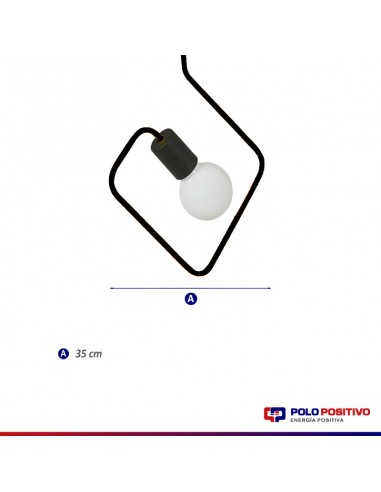 COLGANTE DOBLADO CUADRADO ROSA E27