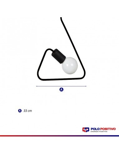 COLGANTE DOBLADO TRIANGULO ROSA E27