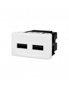 MODULO KALOP BLANCO TOMA USB DOBLE C/ BASTIDOR