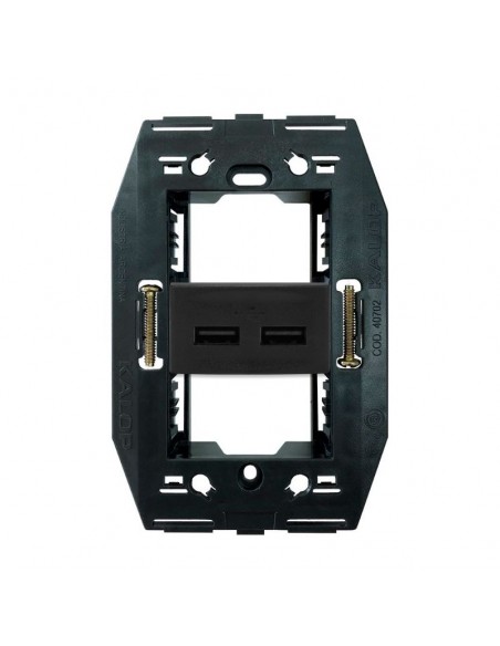 MODULO KALOP NEGRO TOMA USB DOBLE C/ BASTIDOR