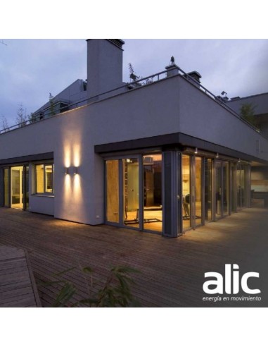 APLIQUE BIDIRECCIONAL RECTO 2 LUCES GU10 GRIS