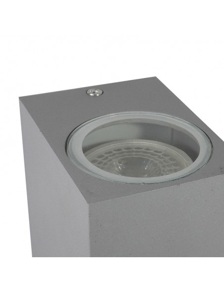 APLIQUE BIDIRECCIONAL RECTO 2 LUCES GU10 GRIS