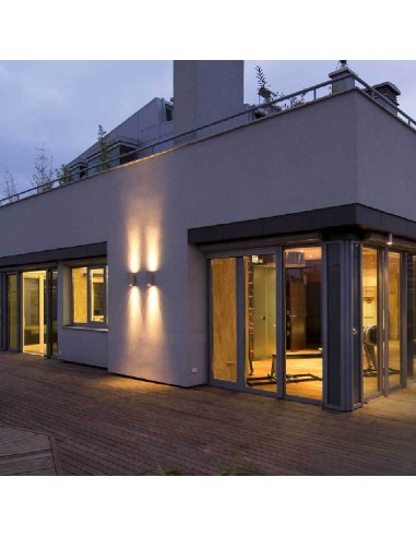 APLIQUE BIDIRECCIONAL RECTO 2 LUCES GU10 GRIS