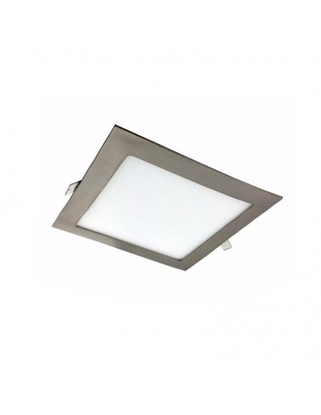 PANEL DE EMBUTIR LED CUADRADO PLATIL 18W CALIDO 3000K 22X22