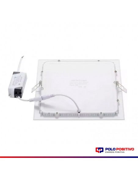 PANEL DE EMBUTIR LED CUADRADO BLANCO 24W CALIDO 3000K 30X30C