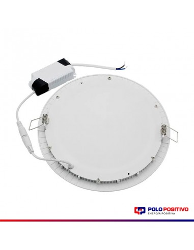 PANEL DE EMBUTIR LED REDONDO BLANCO 18W CALIDO...