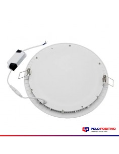 PANEL DE EMBUTIR LED REDONDO BLANCO 24W CALIDO 3000K 30CM 2