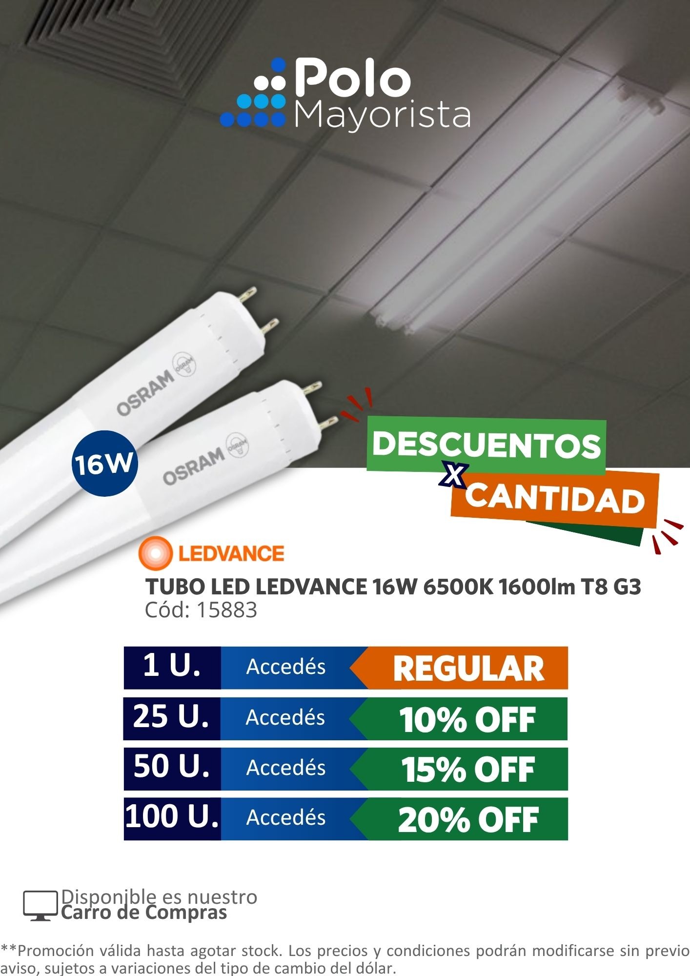 OFERTAS TUBOS LED LEDVANCE